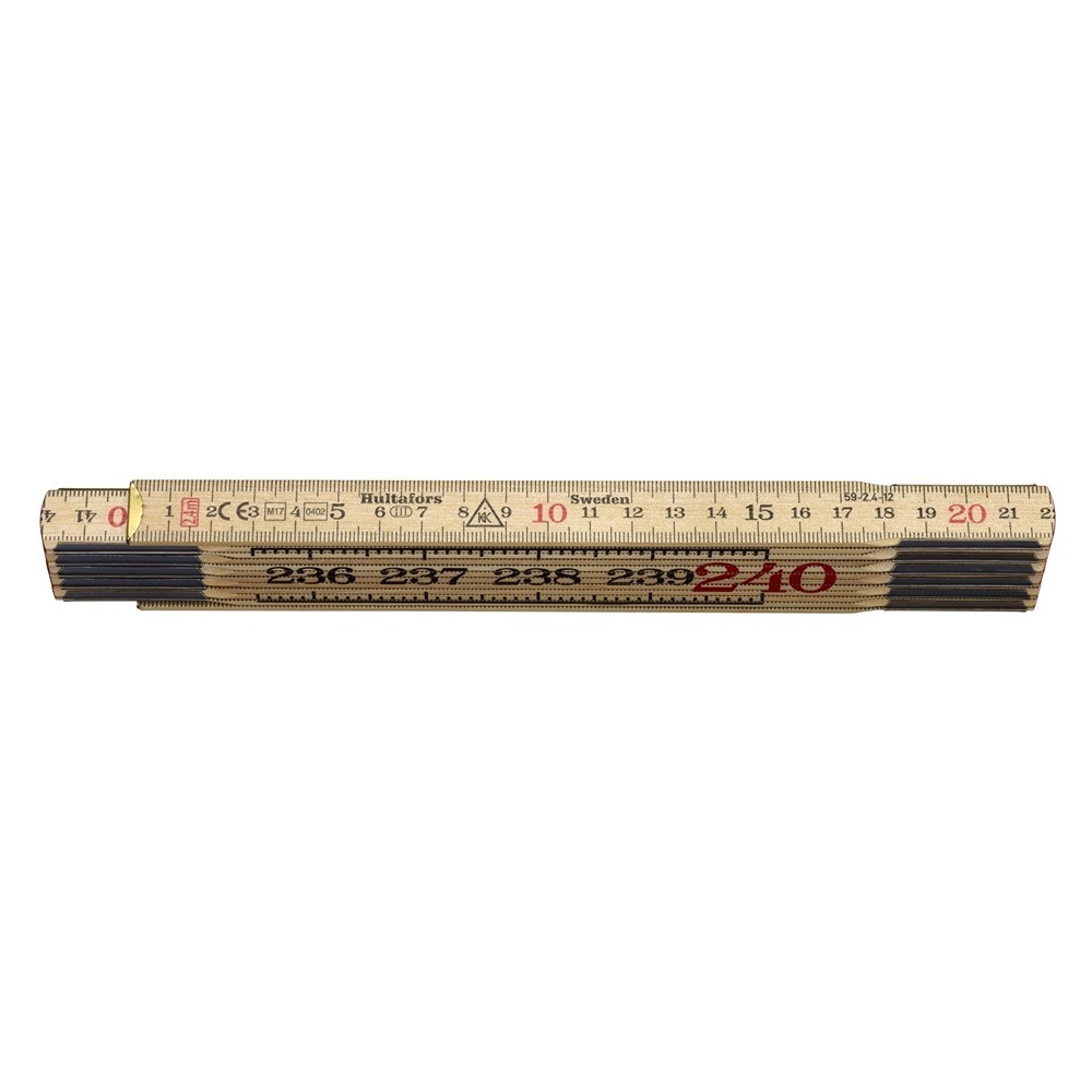 HULTAFORS 59-2.4-12 Wooden Folding Ruler Metric