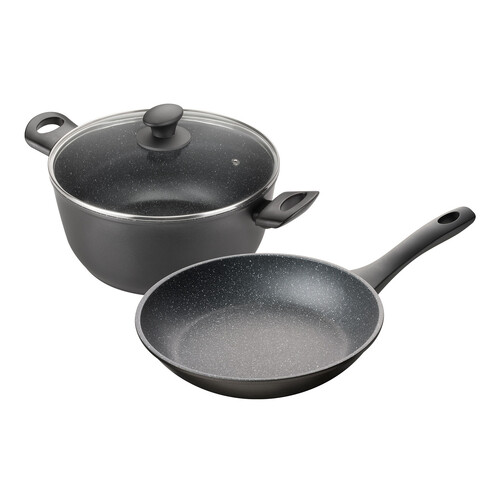 2 Piece Cookware Set - Fry Pan 26cm & Casserole 26cm/6 Litre