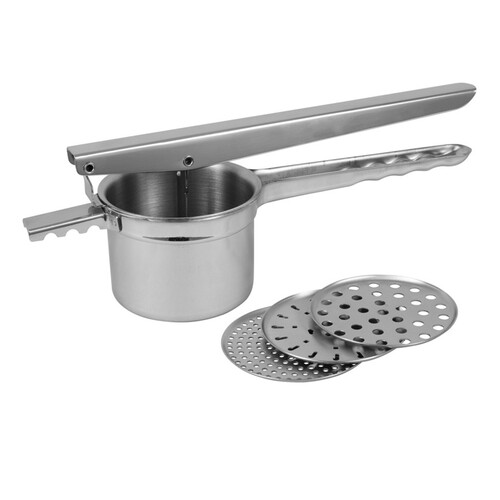 Potato Ricer with Three Interchangeable Disc Blades