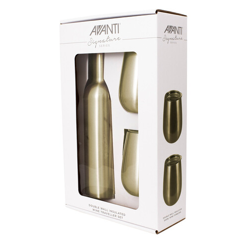 Double Wall Insulated Wine Traveller Set - Champagne