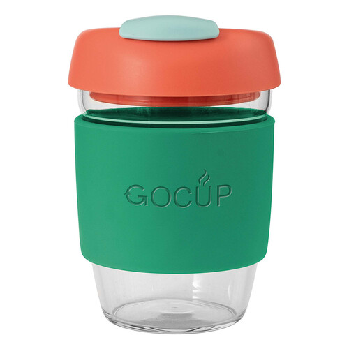 Glass GoCup, 296ml/10oz - Green /Coral / Sea Foam