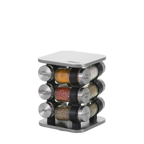 Revolving Herb & Spice Rack Set -12 Jars