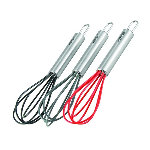 Mini Whisk with Silicone Tip - CDU of 18 (6 x Black / 6 x Grey / 6 X Red)