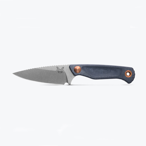 Benchmade 203 Dacian | Blue Denim Micarta | Spear Point Fixed Blade Knife