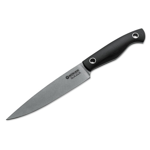 Boker Saga 15cm Utility Knife, G10, Stonewash 