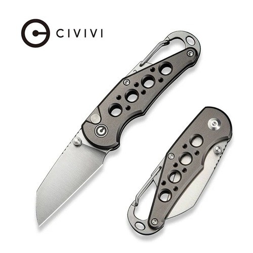 CIVIVI C23062B-2 Pragma Folding Knife with Carabiner & Bottle Opener