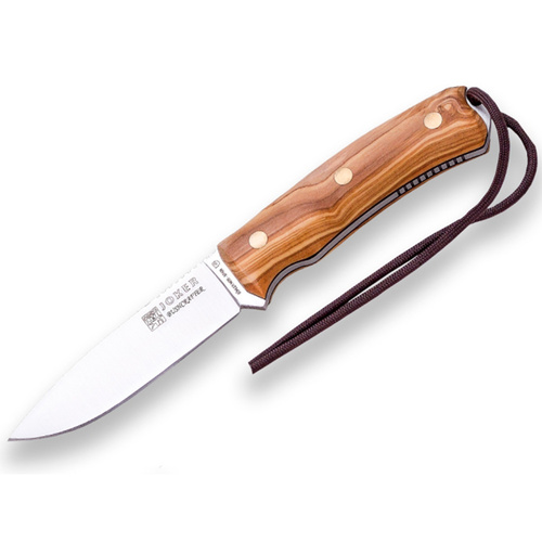 Joker CO120-P Bushcrafter Fixed Blade, Olive Wood, with Firesteel