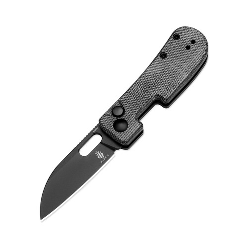 KIZER KV2676C1 Banish Folding Knife, Micarta Button Lock