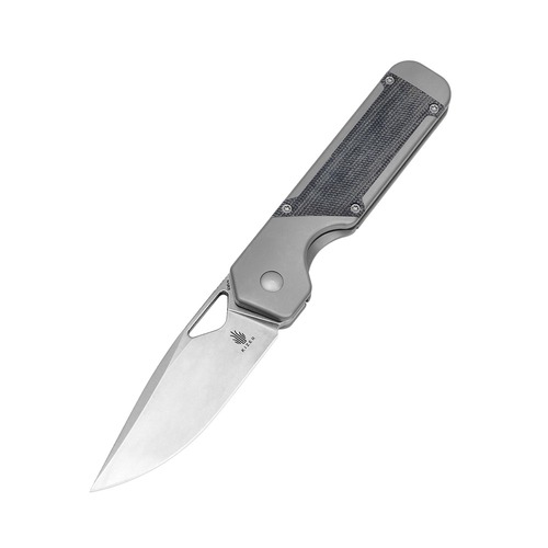 KIZER Ki3634A1 Militaw Folding Knife, Front Flipper, Ti and Micarta