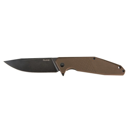 Ruike Knives D191-W Flipper Folding Knife, Brown/Stainless