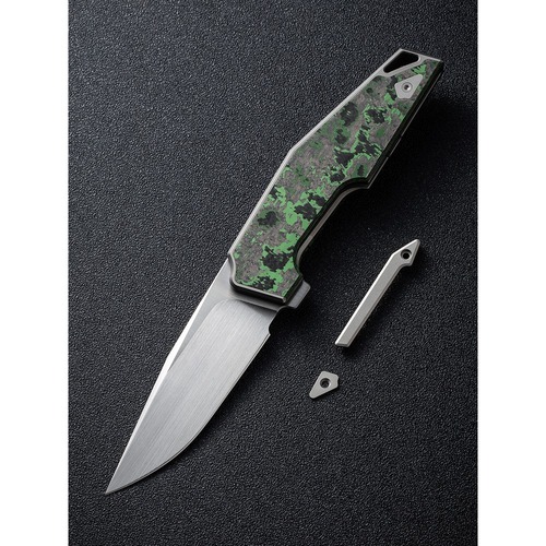 WE KNIFE WE23001-3 OAO (One and Only) Folding Knife, Ti, Jungle Wear Fat CF